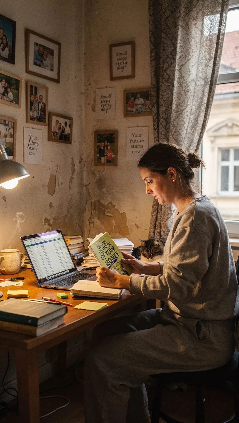 Oktató magyaráz egy diagramot egy offline pénzügyi képzés során